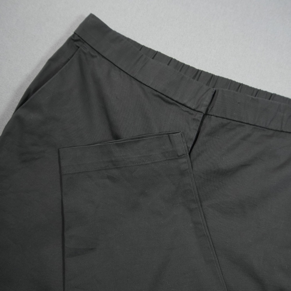 Eileen Fisher Organic Cotton Stretch Elastic Waist Women Pants M Office Business